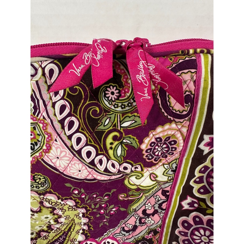 Vera Bradley Quilted Laptop Sleeve Pink Purple Paisley Floral Padded Case 17x12 - Picture 2 of 10
